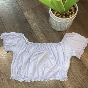 Light bleu crop top
